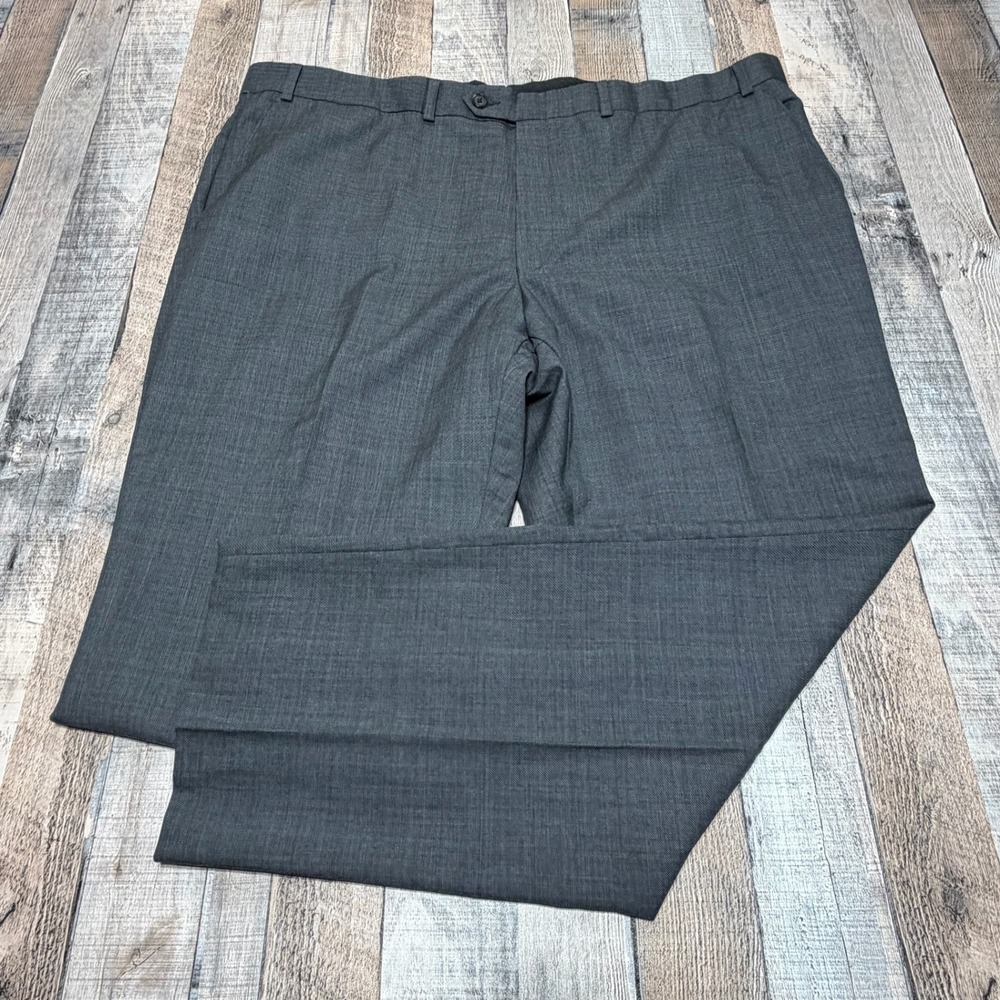 Lauren Ralph Lauren Dress Pants Mens 44x30 Gray 100% Wool Pleated Trousers